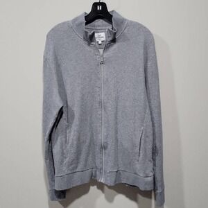 Ben Sherman‎ Track Jacket Large Grey Full Zip Neutral Minimalist Athletic Sporty